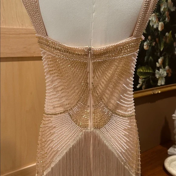 Babeyond Graceful Gradient Bead Fringe Evening Gown size 6 - Picture 8 of 12